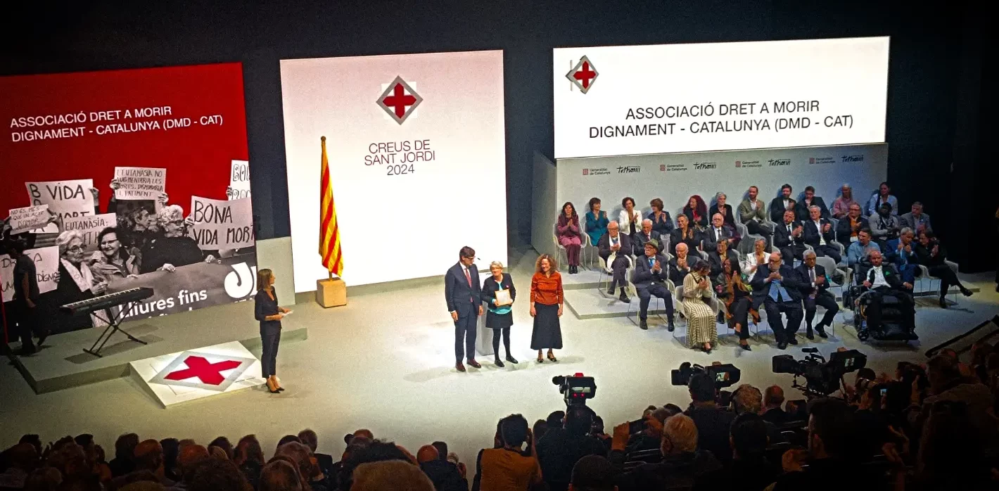 L’Associació Dret a Morir Dignament rep la Creu de Sant Jordi